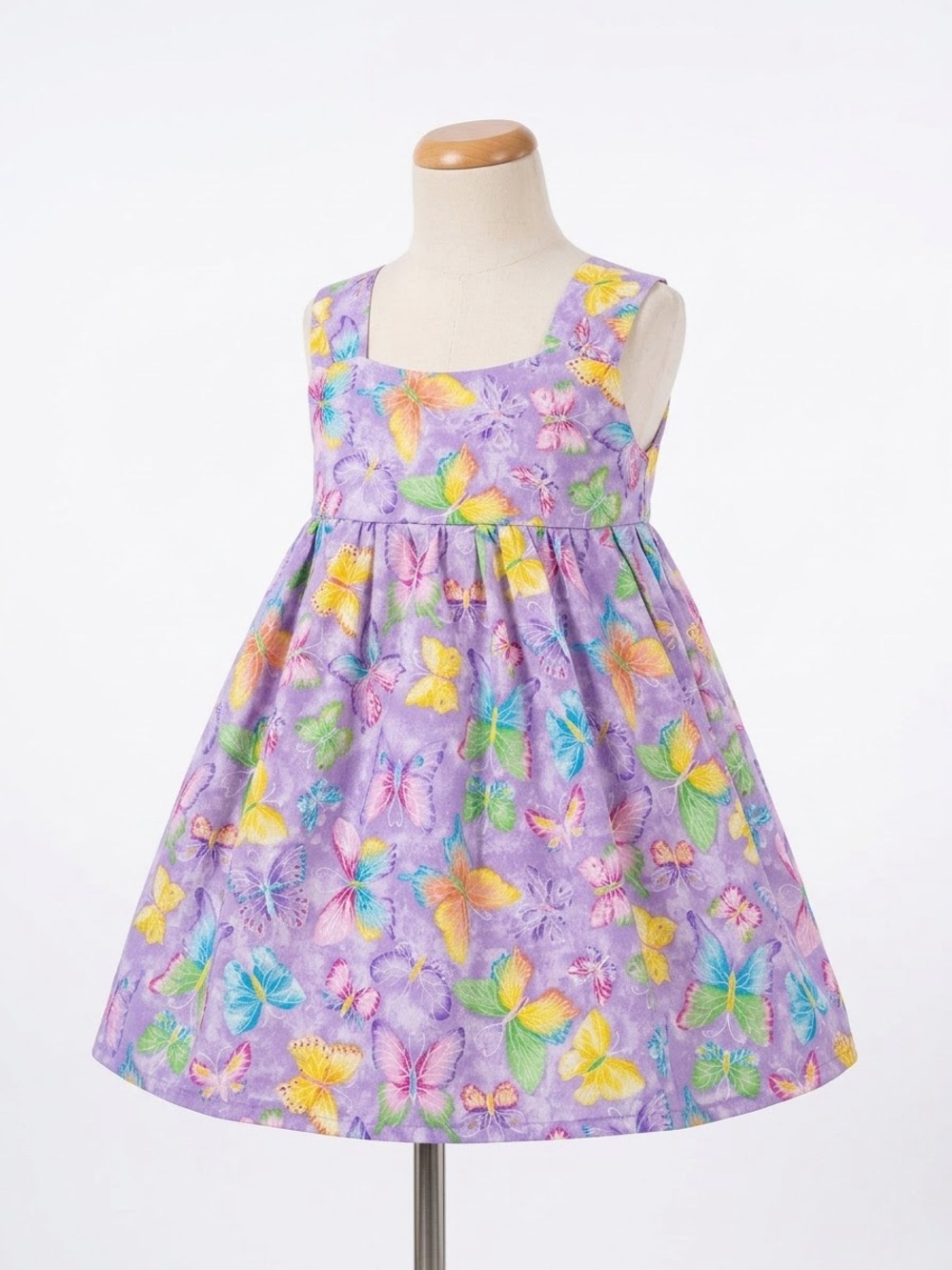 Girls' Purple Butterfly Print Sundress